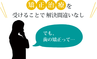 矯正治療を受けることで解決間違いなし